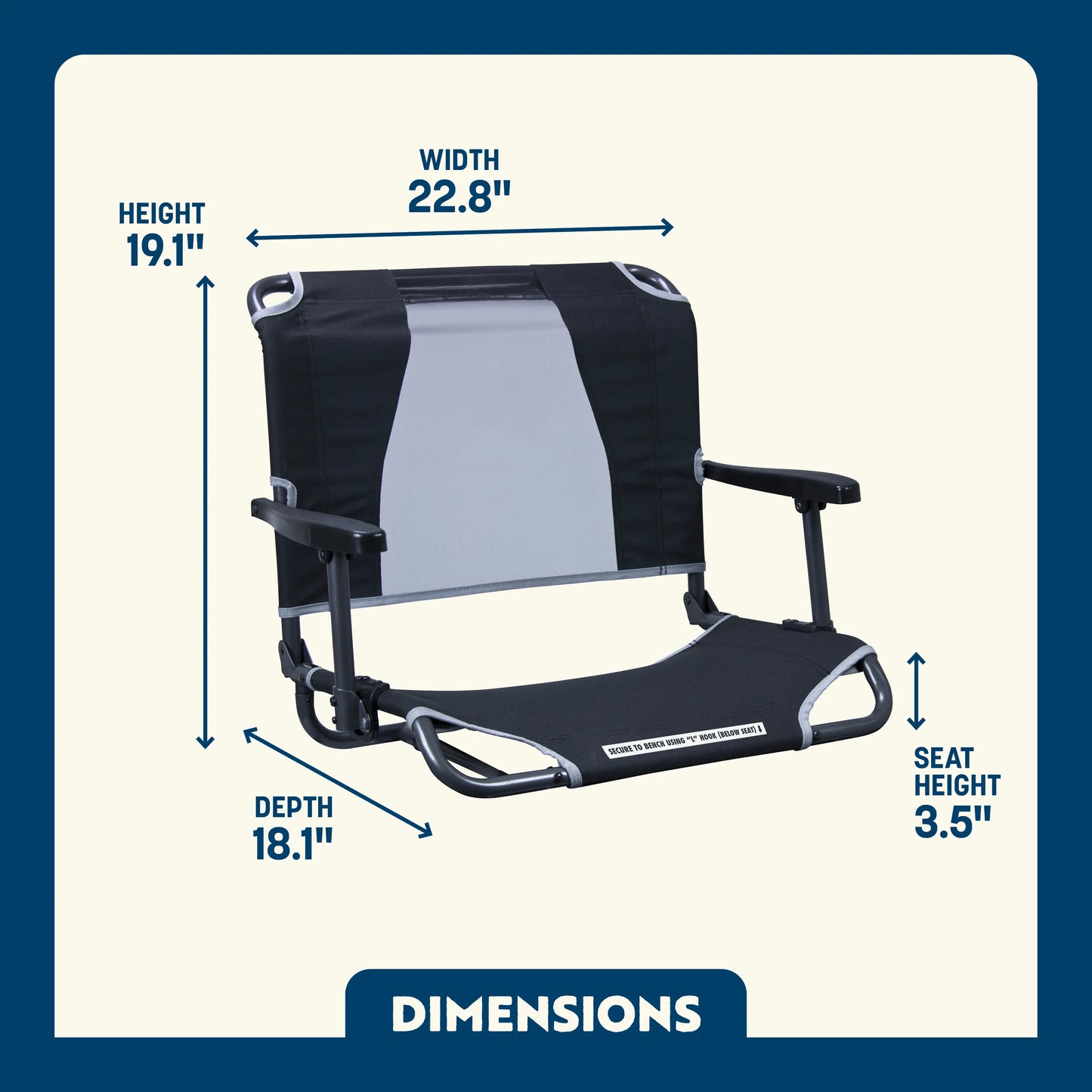 Big Comfort Stadium Chair™ with Armrests - Classic Pick