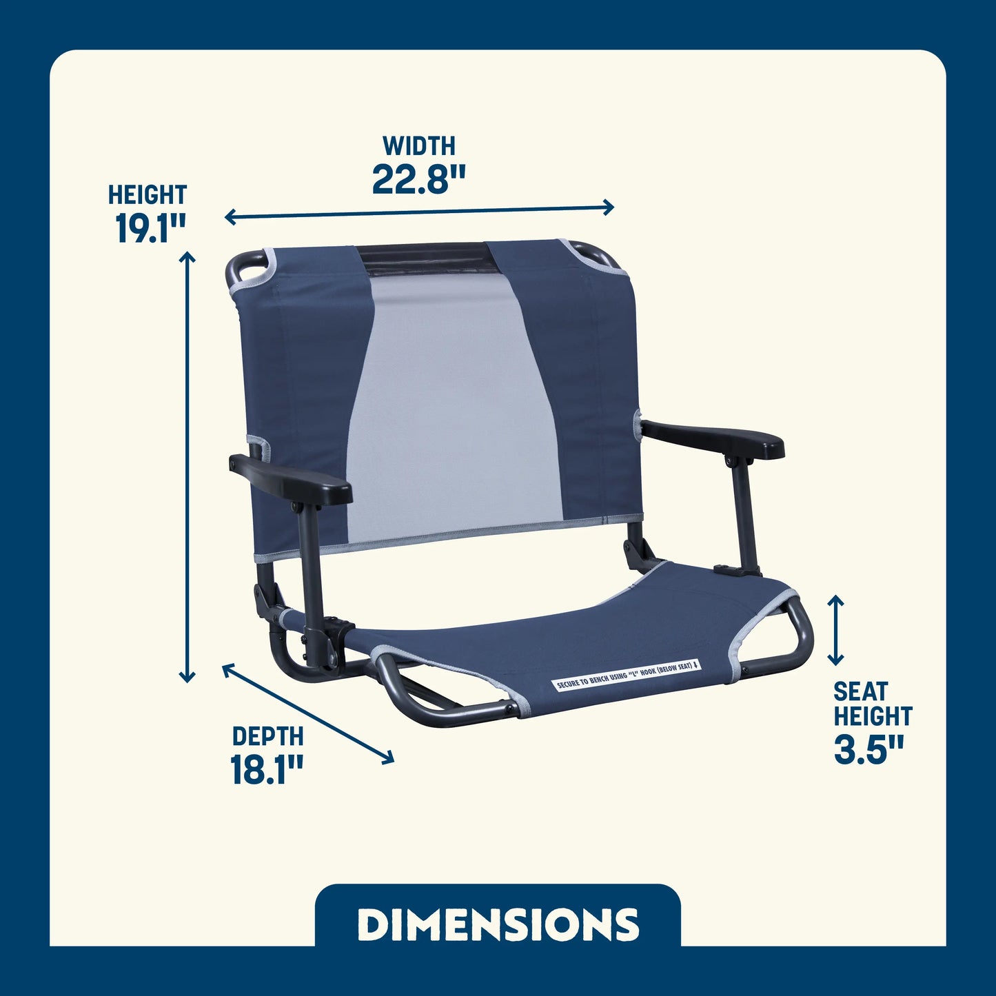 Big Comfort Stadium Chair™ with Armrests - Weekend Pair