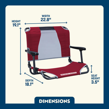 Big Comfort Stadium Chair™ with Armrests - Weekend Pair