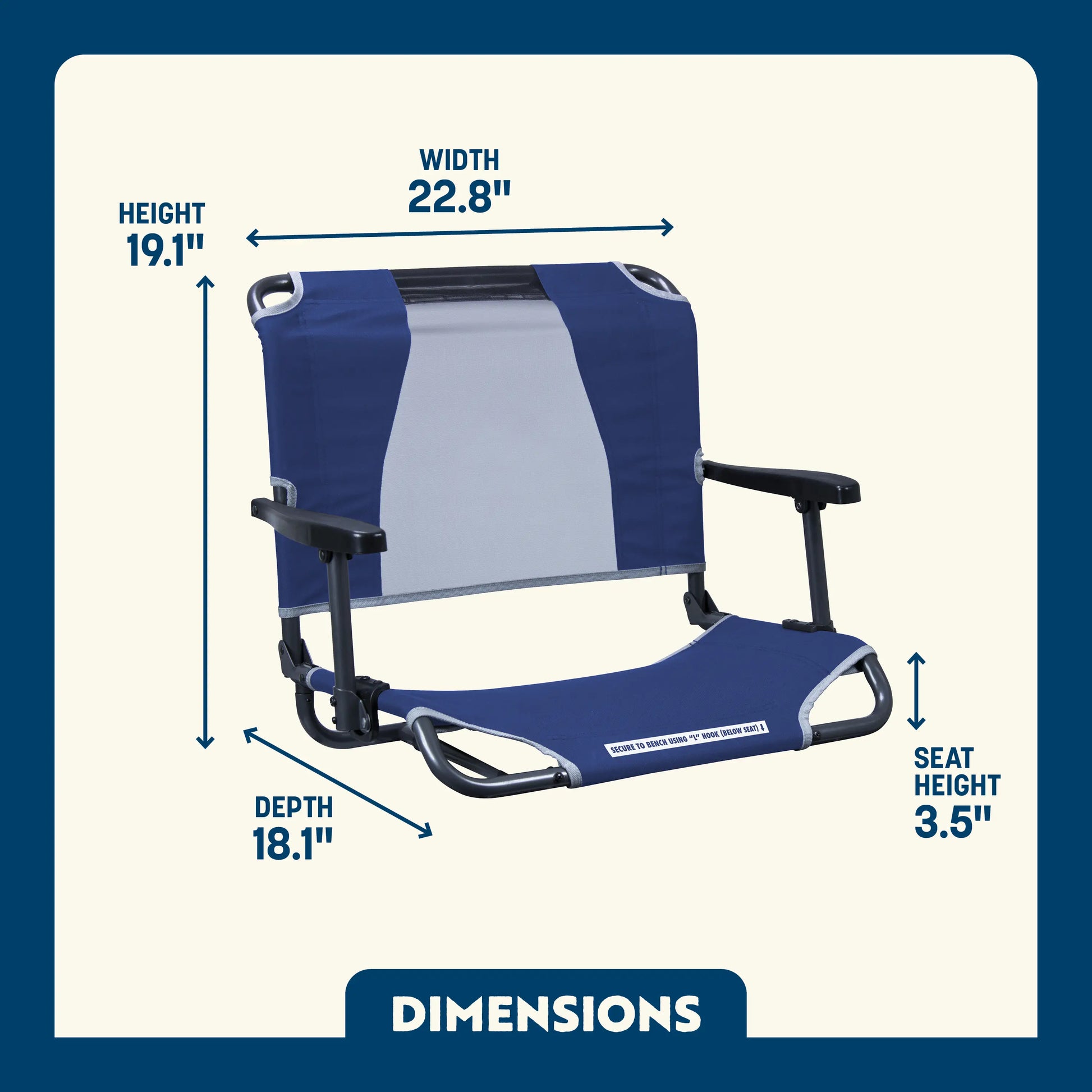 Big Comfort Stadium Chair™ with Armrests - Classic Pick