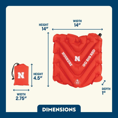 College V Seat™ Inflatable Stadium Cushion - Nebraska Cornhuskers - Clean Bundle