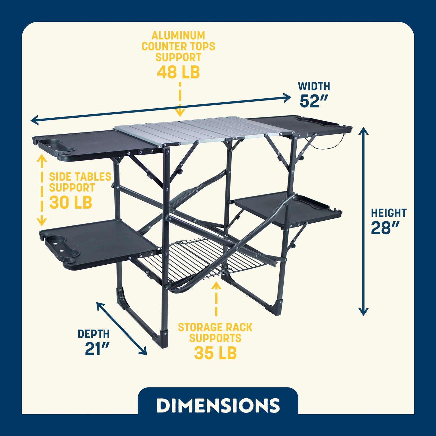 Slim-Fold Cook Station™ - Easy Store