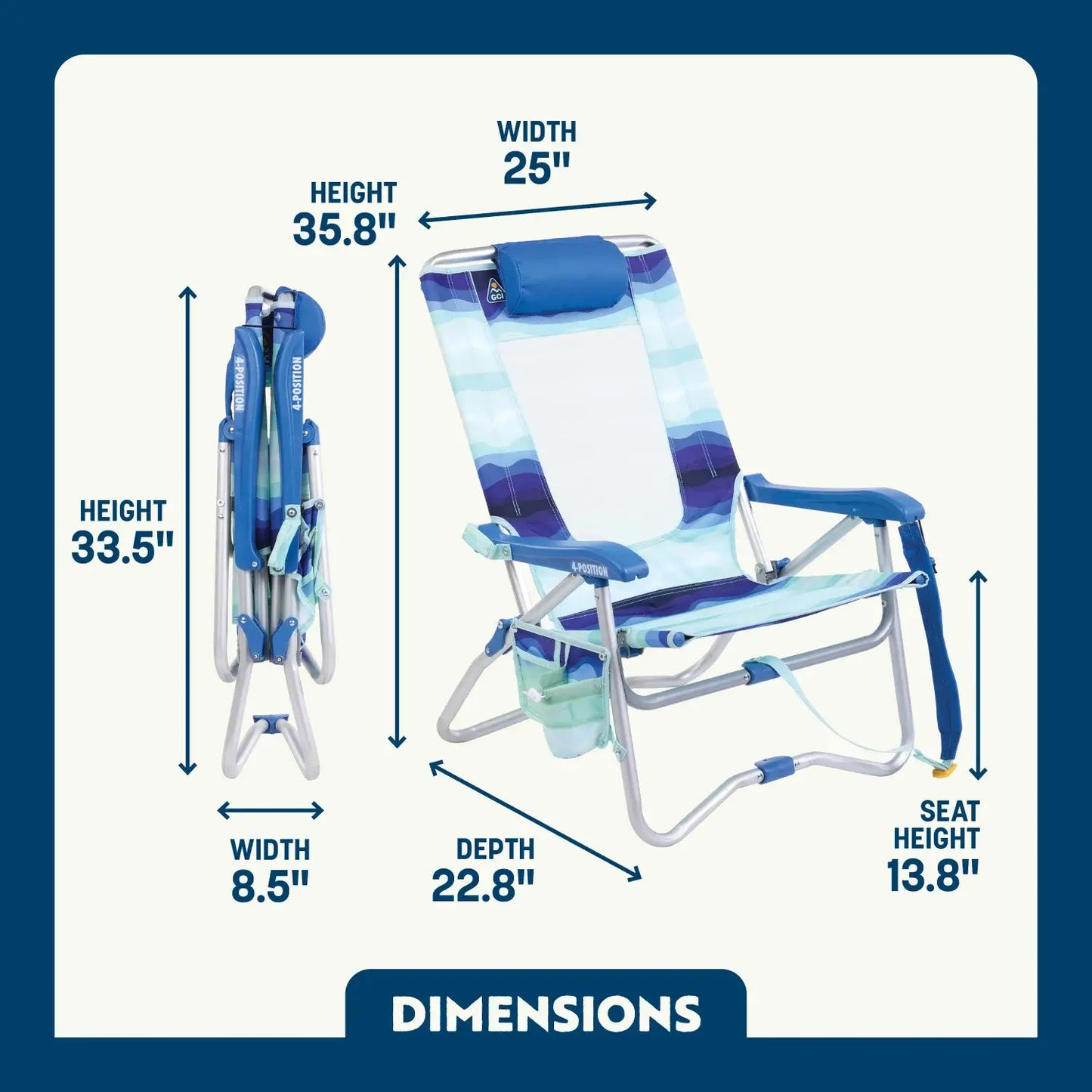 Bi-Fold Beach Chair™ - Travel Edit