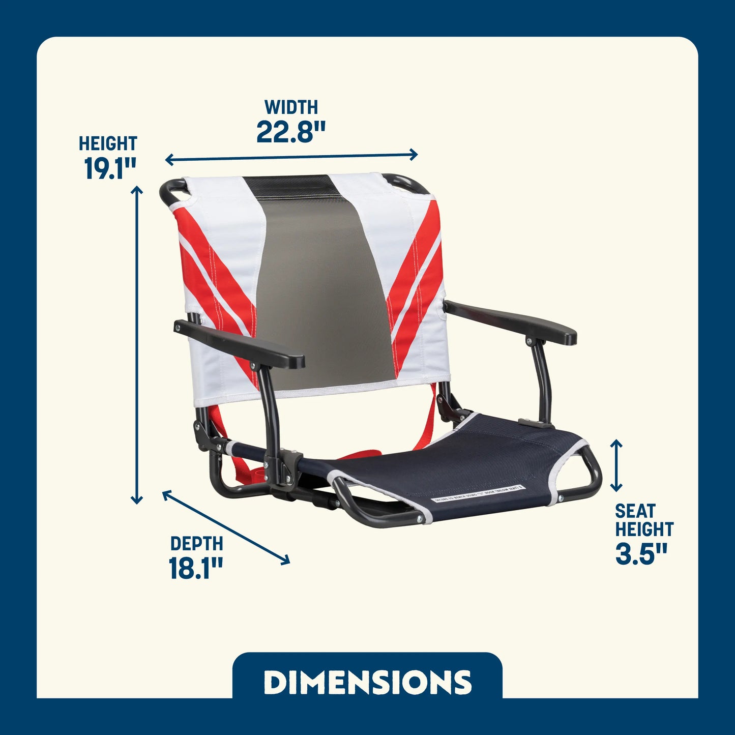 Big Comfort Stadium Chair™ with Armrests - Weekend Pair