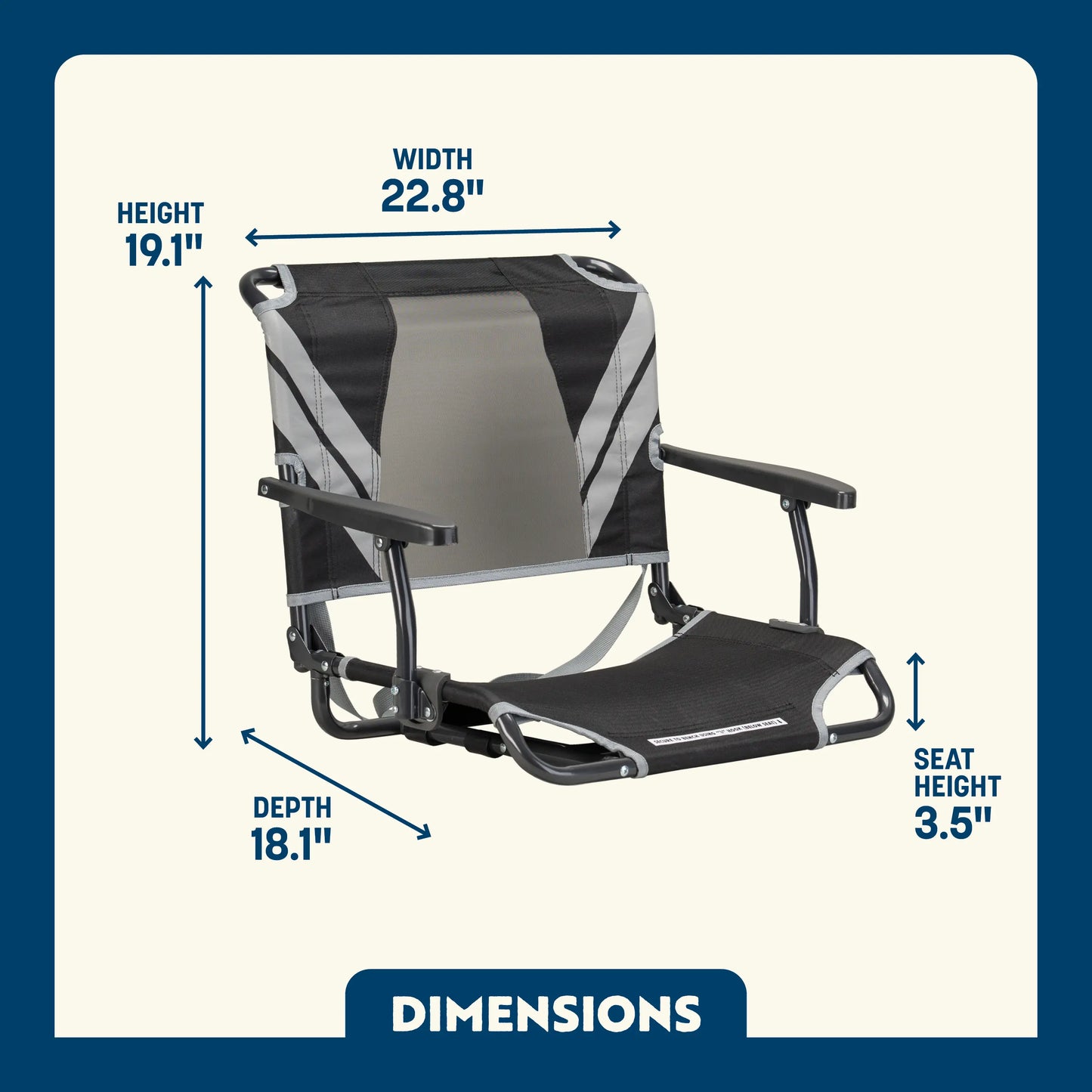 Big Comfort Stadium Chair™ with Armrests - Weekend Pair