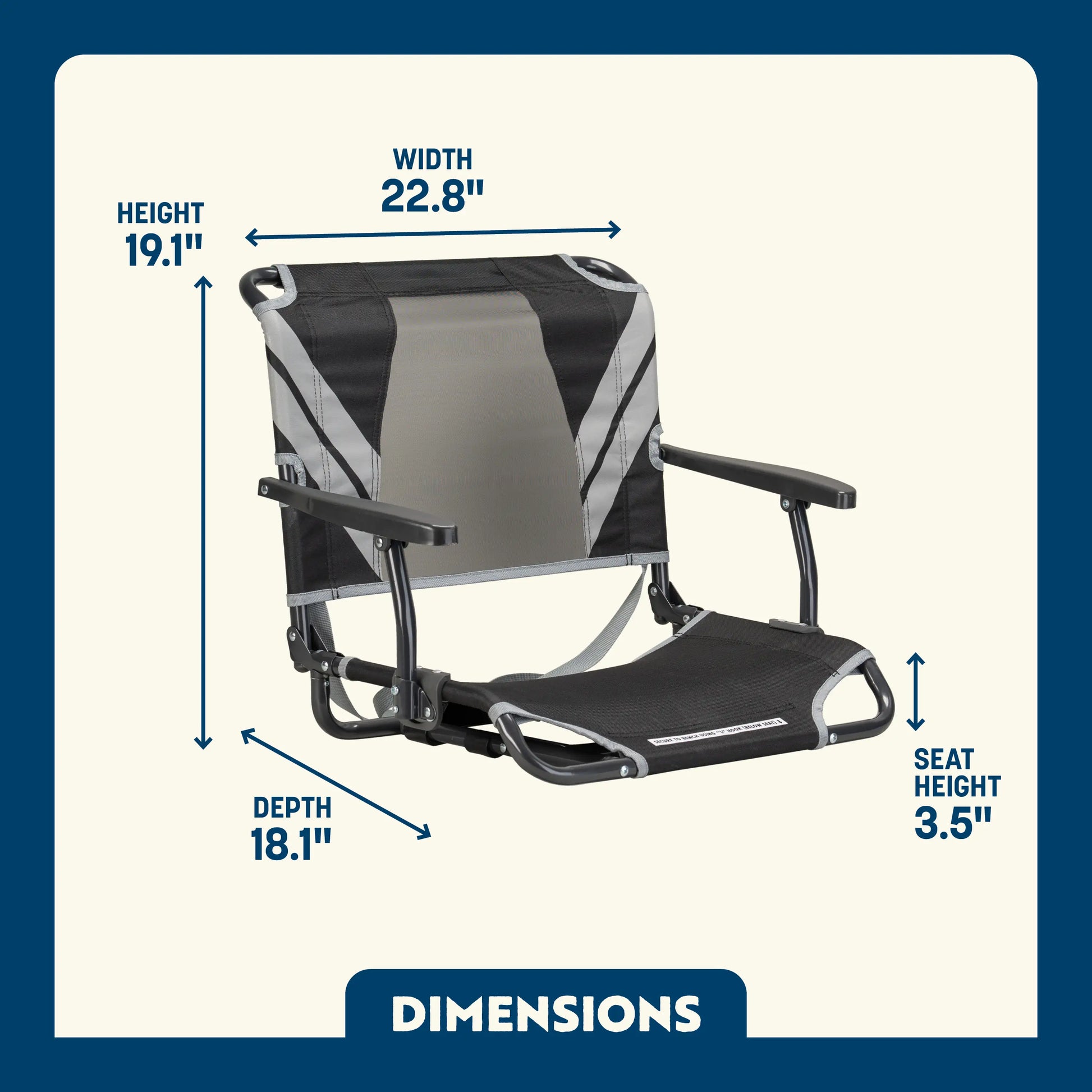 Big Comfort Stadium Chair™ with Armrests - Weekend Pair